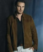 Riley Smith Nancy Drew Suede Bomber Jacket