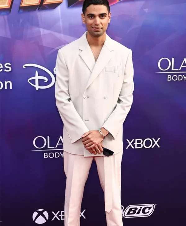 Rish Shah Ms. Marvel Event White Pea Coat