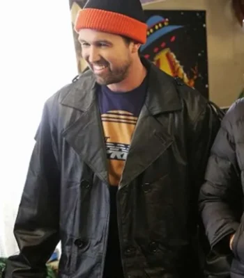 Rob McElhenney It’s Always Sunny in Philadelphia Black Leather Coat