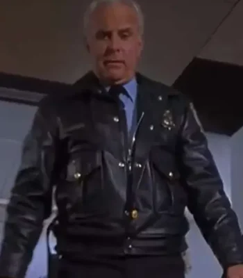 Robert Conrad Jingle All the Way Black Leather Jacket