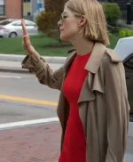Rosamund Pike I Care a Lot Tan Brown Long Trench Coat
