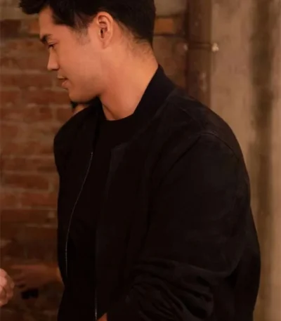 Ross Butler Love In Taipei 2023 Black Suede Bomber Jacket