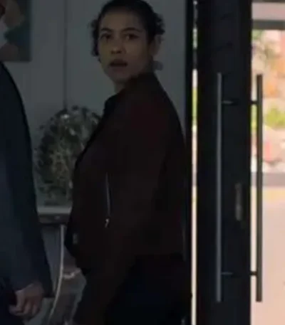 Roxanne Adams Fatal Seduction (Series 2023) S01 Brown Leather Jacket