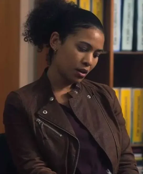 Roxanne Adams Fatal Seduction (Series 2023) S01 Brown Leather Jacket