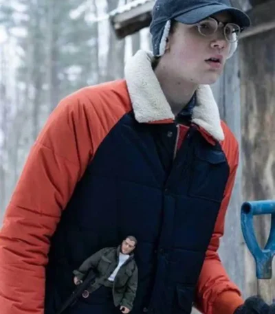 Rufus Whedon Locke & Key Navy Blue Puffer Jacket