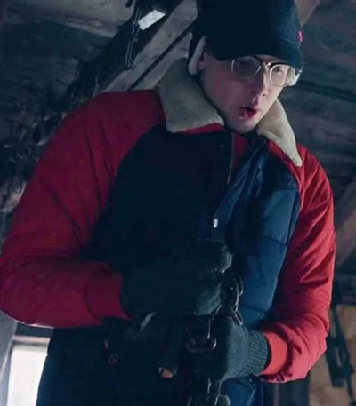 Rufus Whedon Locke & Key Navy Blue Puffer Jacket