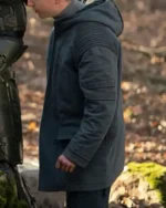 Ryan McParland Halo Adun Grey Hooded Coat