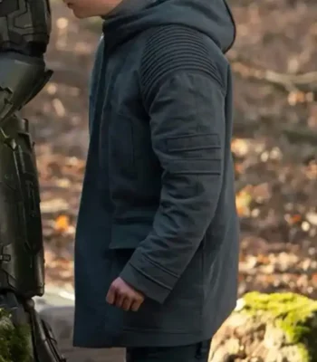 Ryan McParland Halo Adun Grey Hooded Coat