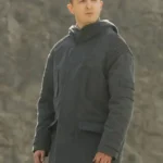 Ryan McParland Halo Adun Grey Hooded Coat