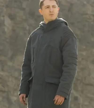 Ryan McParland Halo Adun Grey Hooded Coat