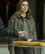 FBI S08 Eva Ramos Brown Leather Jacket