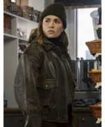FBI S08 Eva Ramos Brown Leather Jacket