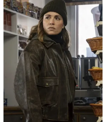 FBI S08 Eva Ramos Brown Leather Jacket