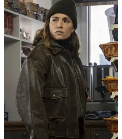 FBI S08 Eva Ramos Brown Leather Jacket