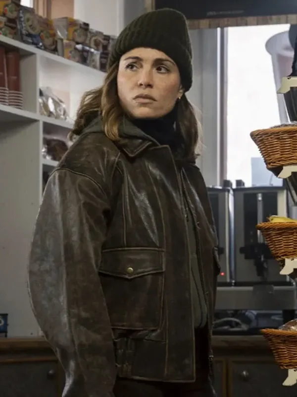 FBI S08 Eva Ramos Brown Leather Jacket