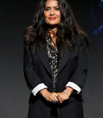 Salma Hayek Eternals Event Black Suiting Blazer