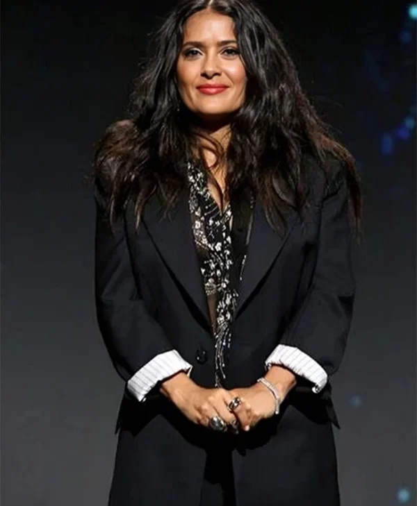 Salma Hayek Eternals Event Black Suiting Blazer