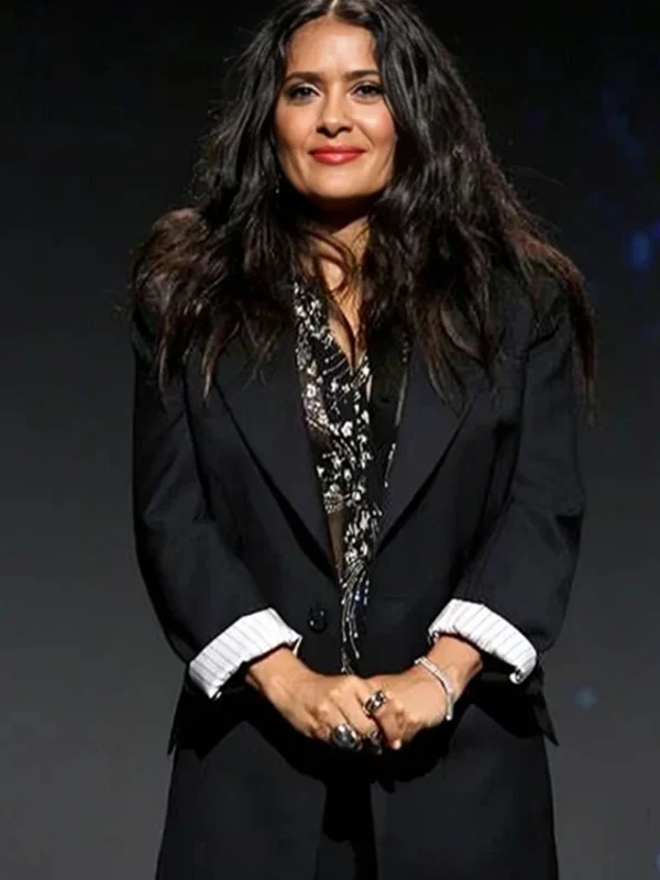Salma Hayek Eternals Event Black Suiting Blazer