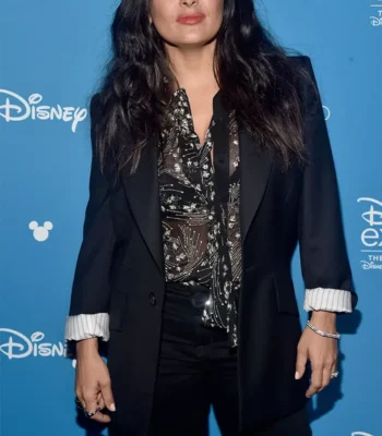 Salma Hayek Eternals Event Black Suiting Blazer