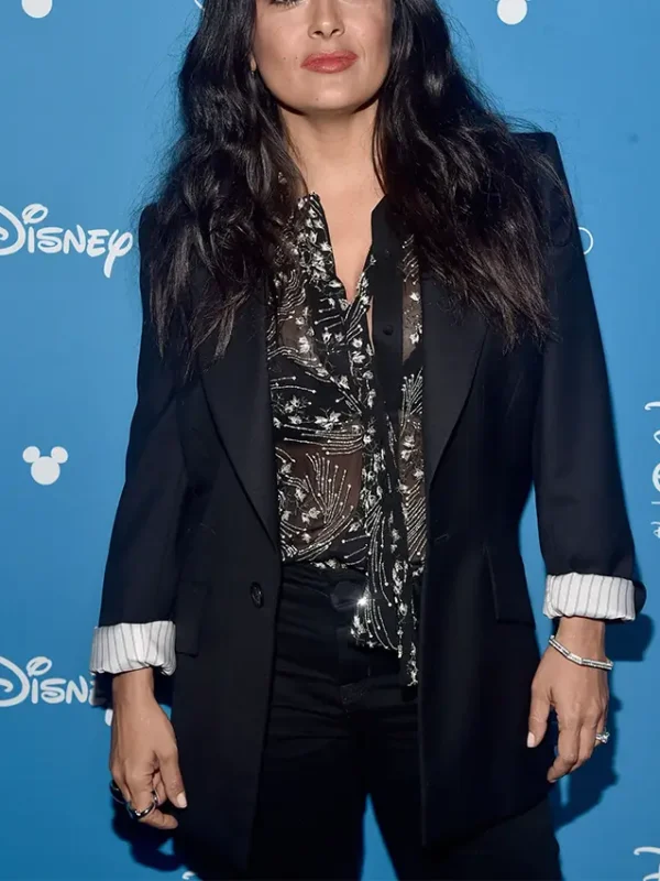 Salma Hayek Eternals Event Black Suiting Blazer