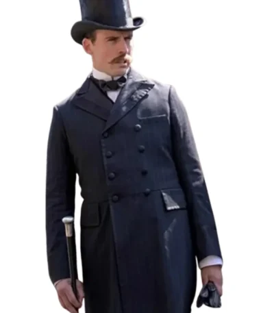 Sam Claflin Enola Holmes Black Long Trench Coat