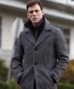 Sam Claflin Every Breath You Take Grey Coat