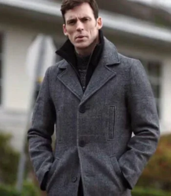 Sam Claflin Every Breath You Take Grey Coat