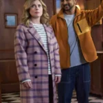 Sam Ghosts US Pink Wool Plaid Coat