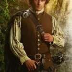 Sam Heughan Outlander Jamie Fraser Brown Vest
