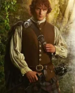 Sam Heughan Outlander Jamie Fraser Brown Vest