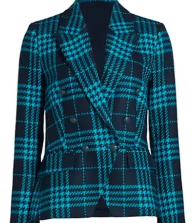 Sara Bareilles Girls5eva Sara Bareilles Wool Plaid Blazer