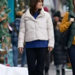 Sarah Booth Our Christmas Mural White Puffer Jacket