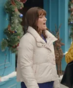 Sarah Booth Our Christmas Mural White Puffer Jacket