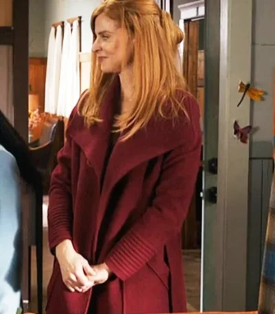 Sarah Rafferty My Life with the Walter Boys S02 Wool Coat