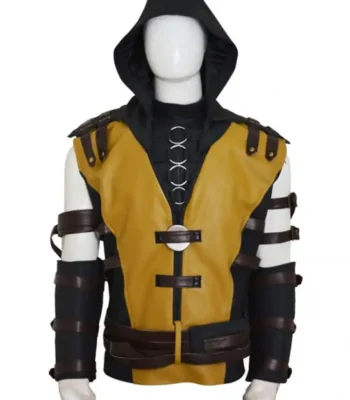 Scorpion Mortal Kombat X Gaming Yellow Hooded Jacket