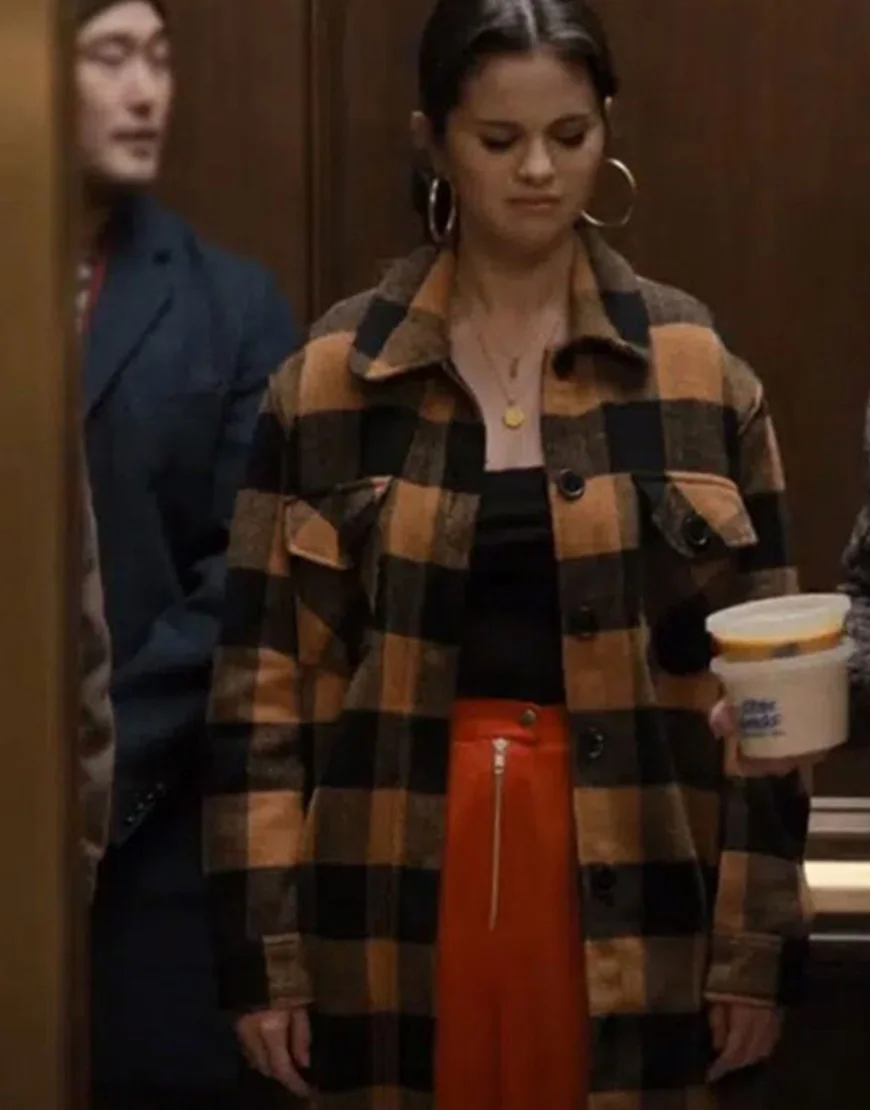 Selena Gomez Only Murders In The Building Mabel Checkered Plaid Coat Selena Gomez Only Murders In The Building Mabel Checkered Plaid Coat