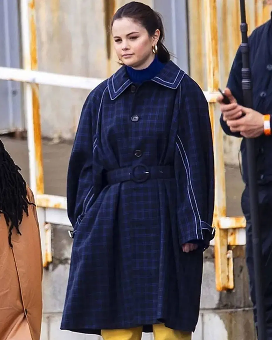Selena Gomez Only Murders in the Building Blue Coat Selena Gomez Only Murders in the Building Blue Coat