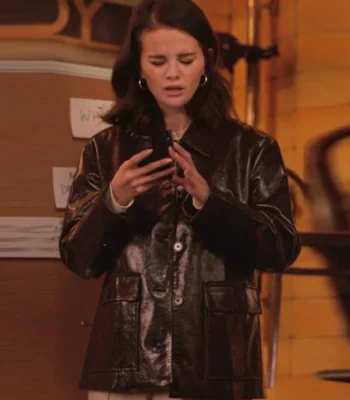 Selena Gomez Only Murders in the Building S05 Brown Jacket