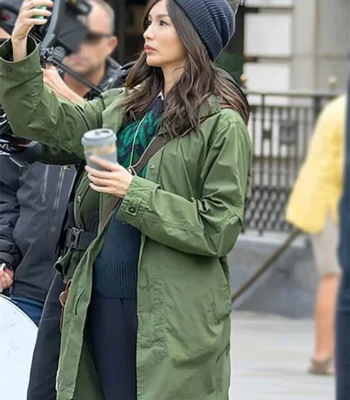 Sersi Eternals Green Cotton Coat For Women