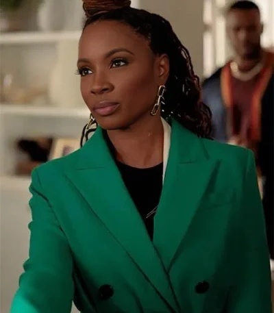 Shanola Hampton Found 2023 Green Trench Coat