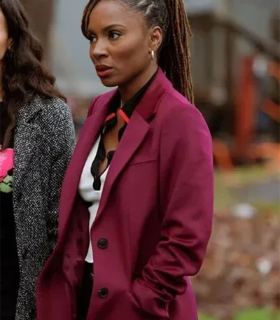 Shanola Hampton Found 2023 Purple Long Coat