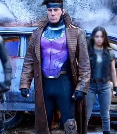 Deadpool and Wolverine 2024 Channing Tatum Brown Leather Coat