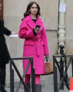 Emily In Paris Emily Cooper Pink Coat