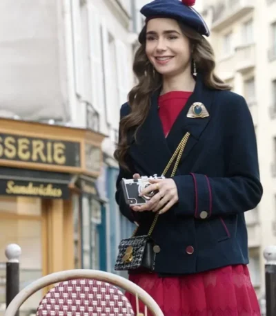 Emily In Paris Emily Cooper Blue Coat