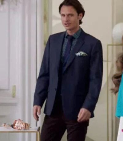 Emily in Paris Mathieu Cadault Suiting Blue Blazer