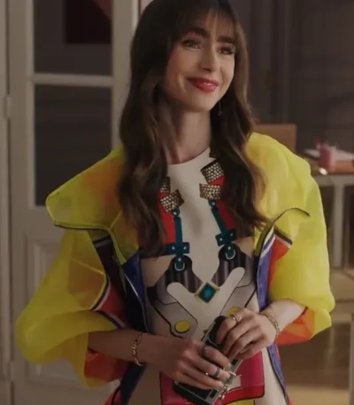 Emily in Paris S03 Lily Collins Yellow Jacket