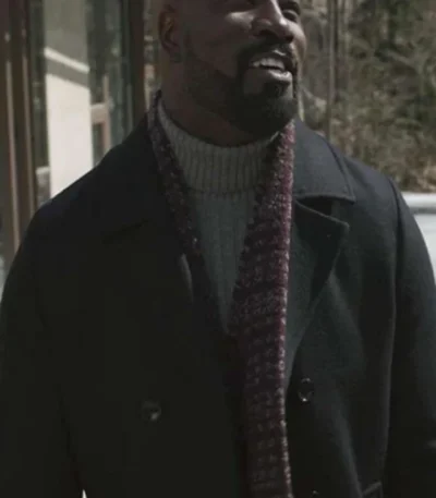 Evil Mike Colter Black Wool Coat