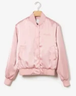 Lily Collins Emily In Paris Emily Cooper Pink Bomber Jacket