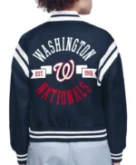 Printed Logo Washington Nationals Varsity Satin Jacket