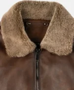 Skyline Brown Leather Bomber Jacket